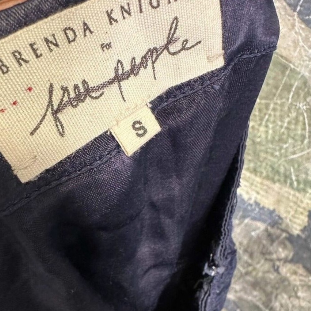 NWOT Free People x Brenda Knight Navy Maxi Satin Skirt w/Lace Top - Small - Picture 2 of 6